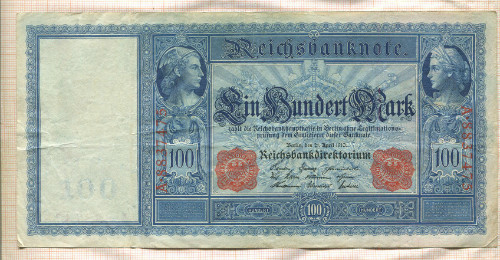 100 марок. Германия 1910г