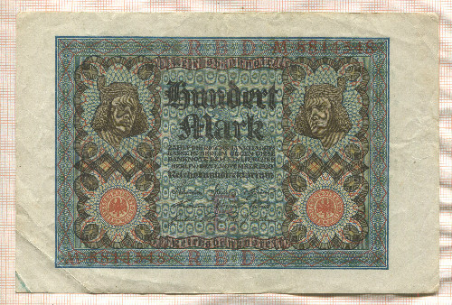100 марок. Германия 1920г