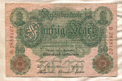 50 марок. Германия 1910г