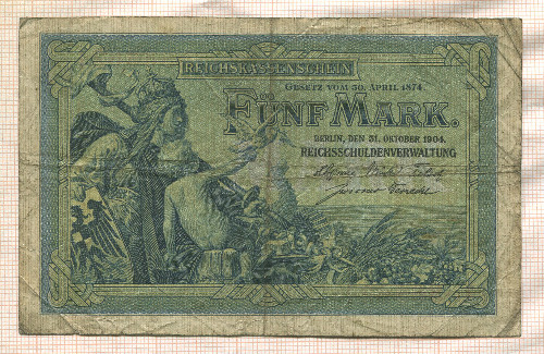 5 марок. Германия 1904г