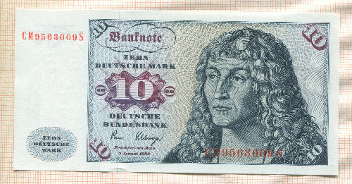 10 марок. Германия 1980г