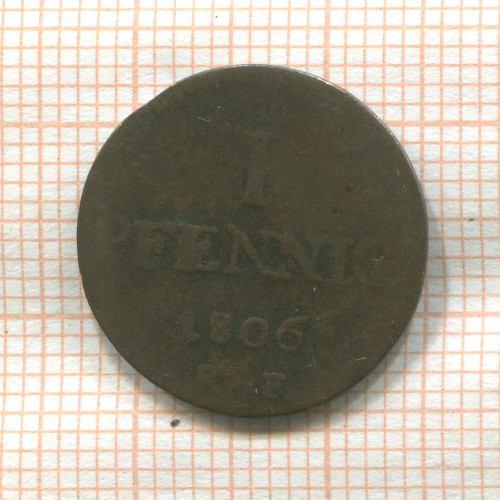 1 пфенниг. Гессен-Дармштадт 1806г
