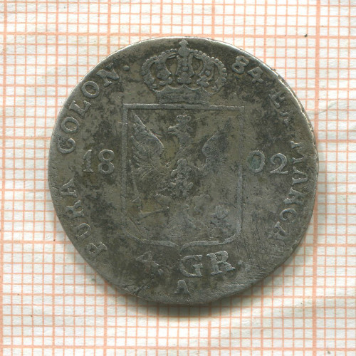 4 гроша. Пруссия 1802г