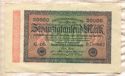 20000 марок. Германия 1923г