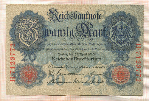 20 марок. Германия 1910г