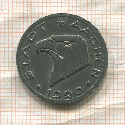 Нотгельд. 50 пфеннигов. Германия. Ахен