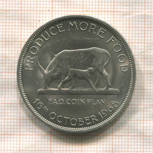 5 шиллингов. Уганда. F.A.O. 1969г
