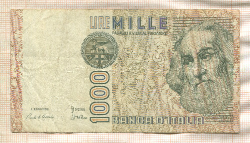1000 лир. Италия 1982г
