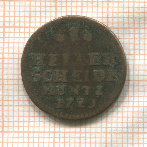 1 геллер. Гессен-Кассель 1729г