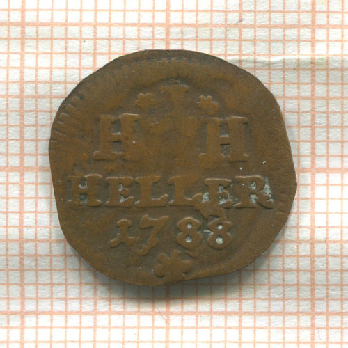 1 геллер. Саксен-Хильдбургхаузен 1888г