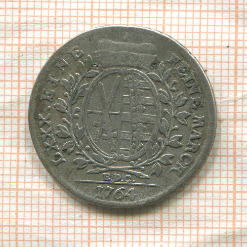 1/6 талера. Саксония-Альбертина 1764г