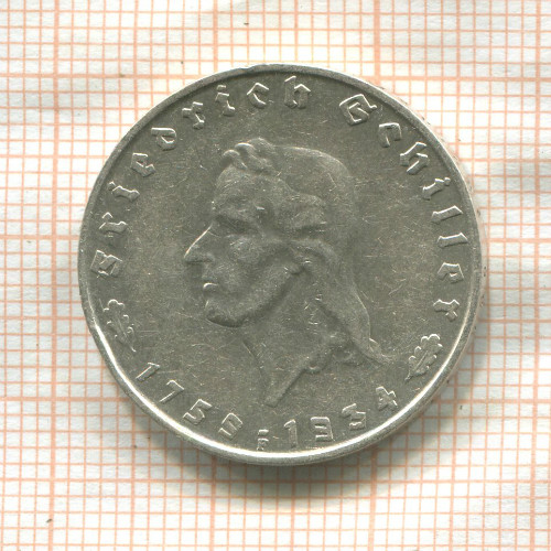 2 марки. Германия 1934г