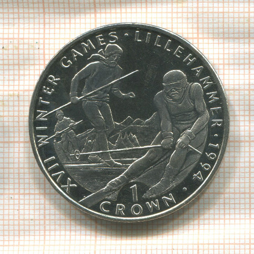 1 крона. Гибралтар 1993г