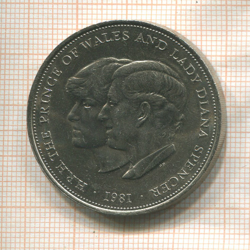 25 пенсов. Великобритания 1981г