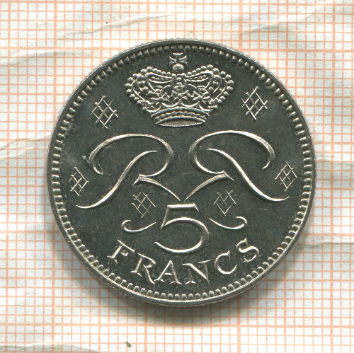 5 франков. Монако 1971г