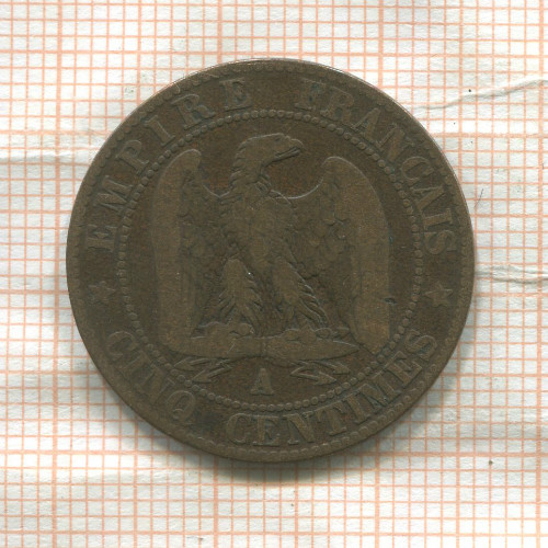 5 сантимов. Франция 1857г