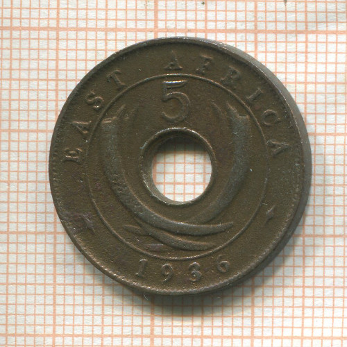 5 центов. Восточная Африка 1936г