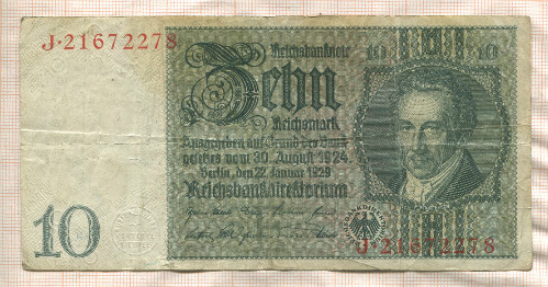 10 марок. Германия 1929г