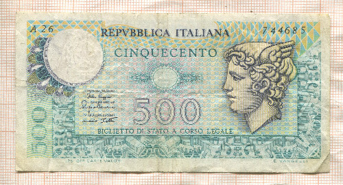 500 лир. Италия
