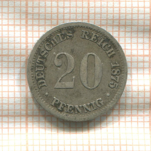 20 пфеннигов. Германия 1975г