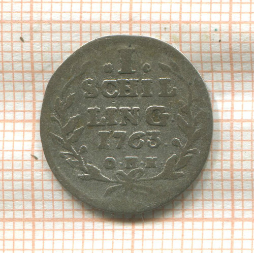 1 шиллинг. Гамбург 1763г