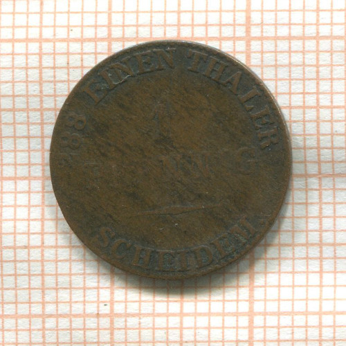 1 пфенниг. Анхальт 1840г