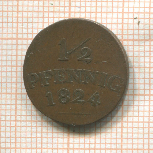 1 1/2 пфеннига. Саксен-Ваймар-Эйзенах 1824г