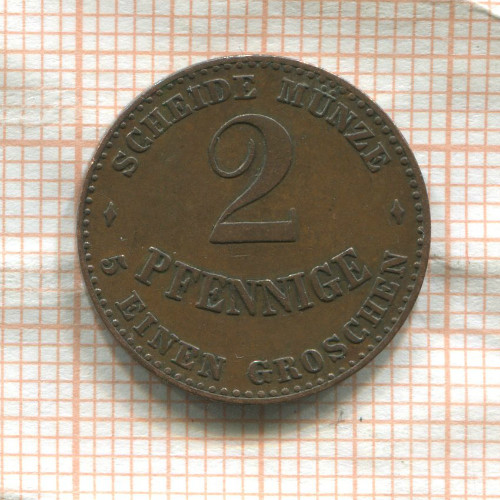 2 пфеннига. Саксен-Кобург-Гота 1870г
