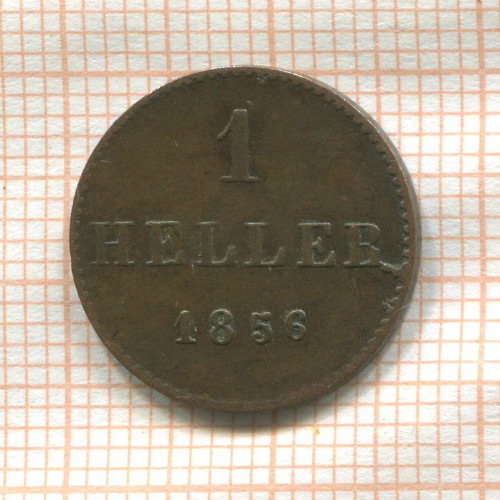1 геллер. Франкфурт 1856г