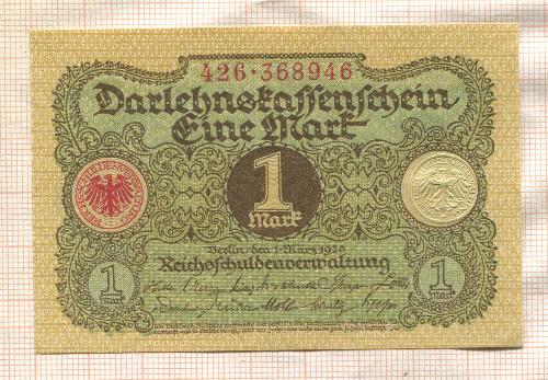 1 марка. Германия 1920г