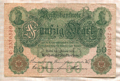 50 марок. Германия 1908г