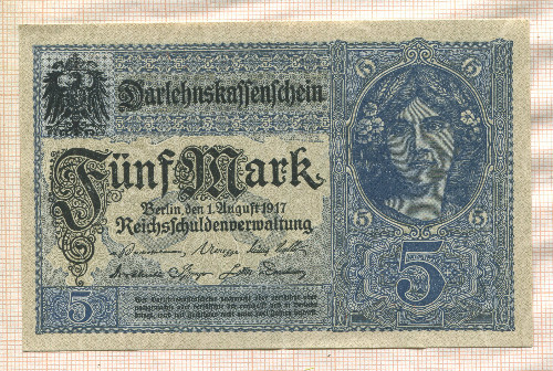 5 марок. Германия 1917г