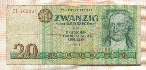 20 марок. ГДР 1975г