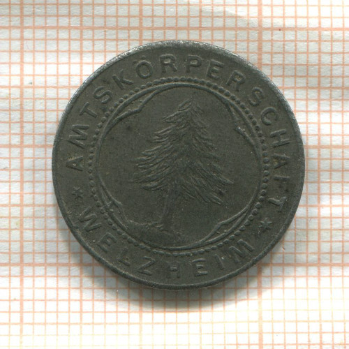 Нотгельд. 10 пфеннигов. Германия. Вельцхайм