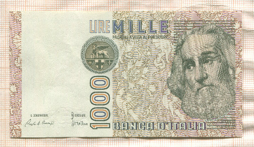 1000 лир. Италия 1982г