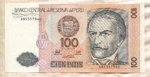 100 инти. Перу 1987г