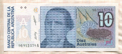 10 аустралей. Аргентина