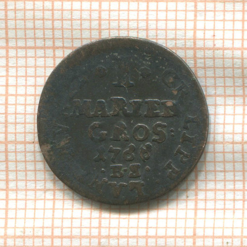 1 мариенгрош. Липпе-Детмольд 1768г