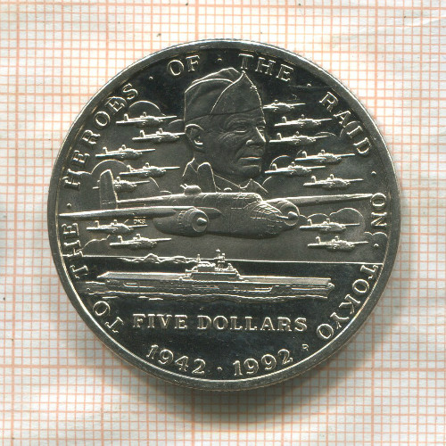 5 долларов. Маршалловы острова 1992г