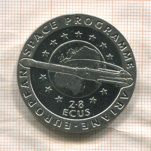 2,8 экю. Гибралтар 1993г