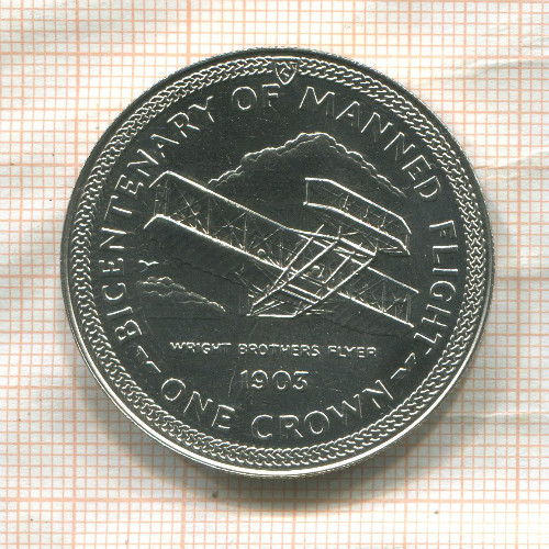 1 крона. Остров Мэн 1983г