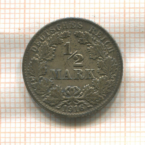 1/2 марки. Германия 1916г