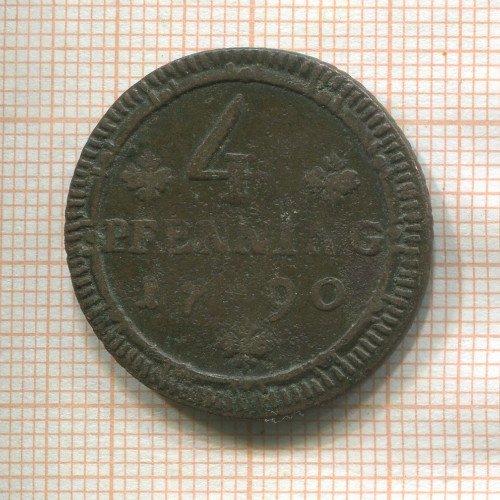 4 пфеннинга. Мюнстер 1790г