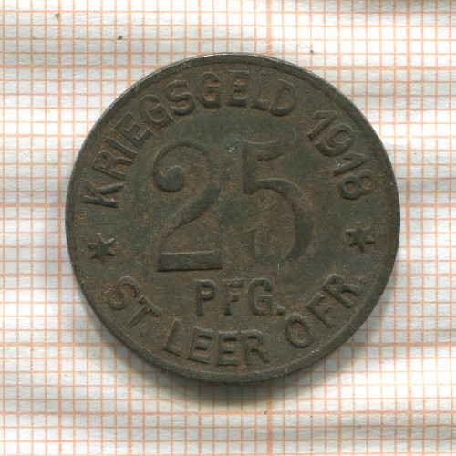 Нотгельд. 25 пфеннигов. Германия. Лер