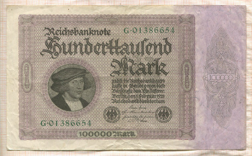 100000 марок. Германия 1923г