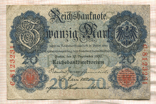 20 марок. Германия 1909г