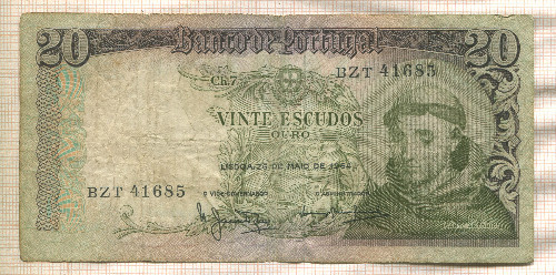 20 эскудо. Португалия 1964г