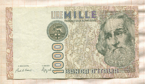 1000 лир. Италия 1982г