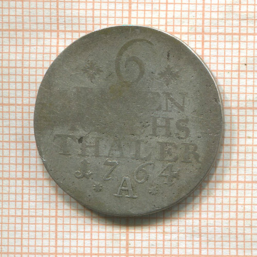 1/6 талера. Пруссия 1764г