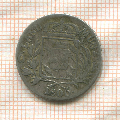 6 крейцеров. Бавария 1806г